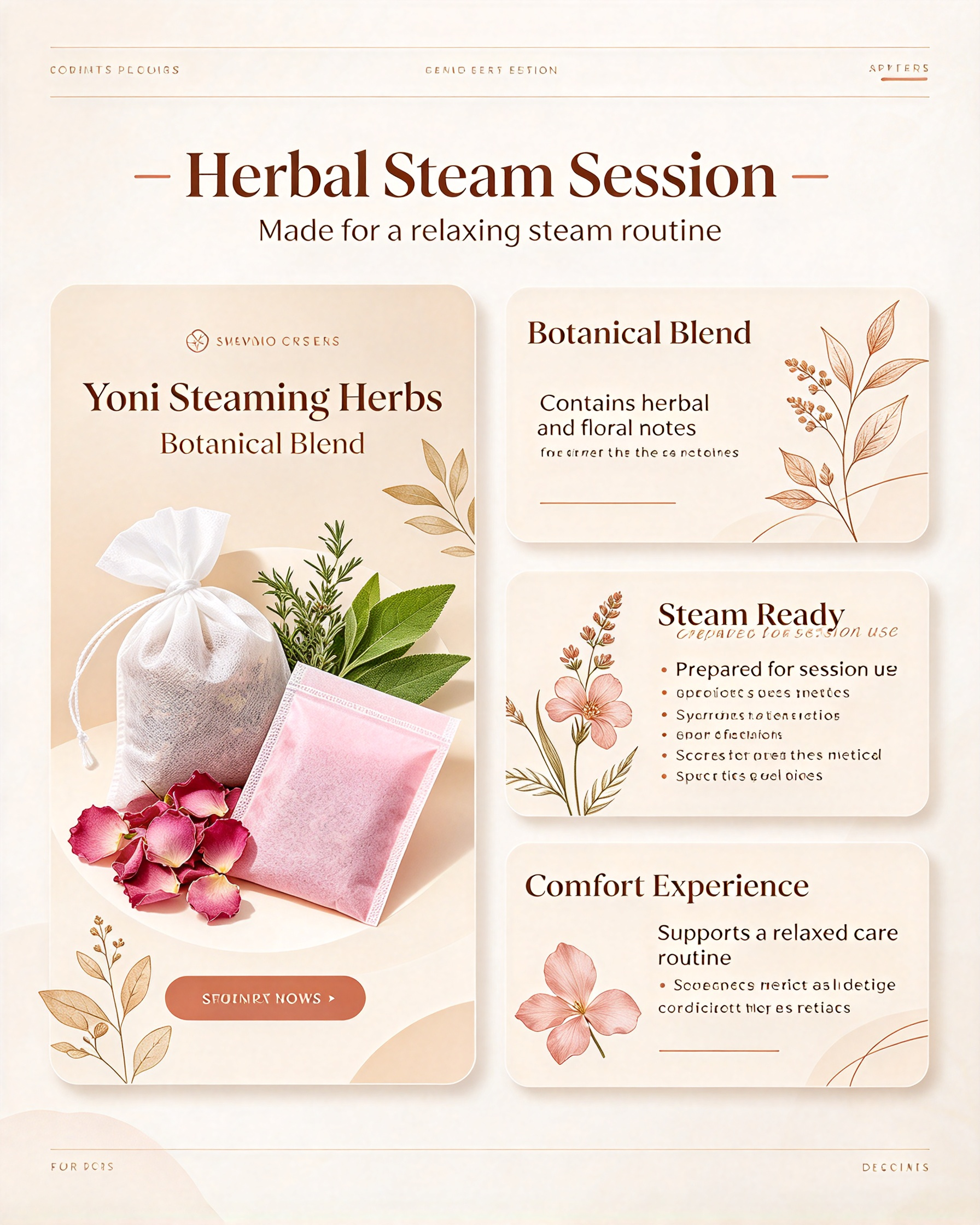 Yoni Steaming Herbs | Botanical Herbal Blend for Steam Session