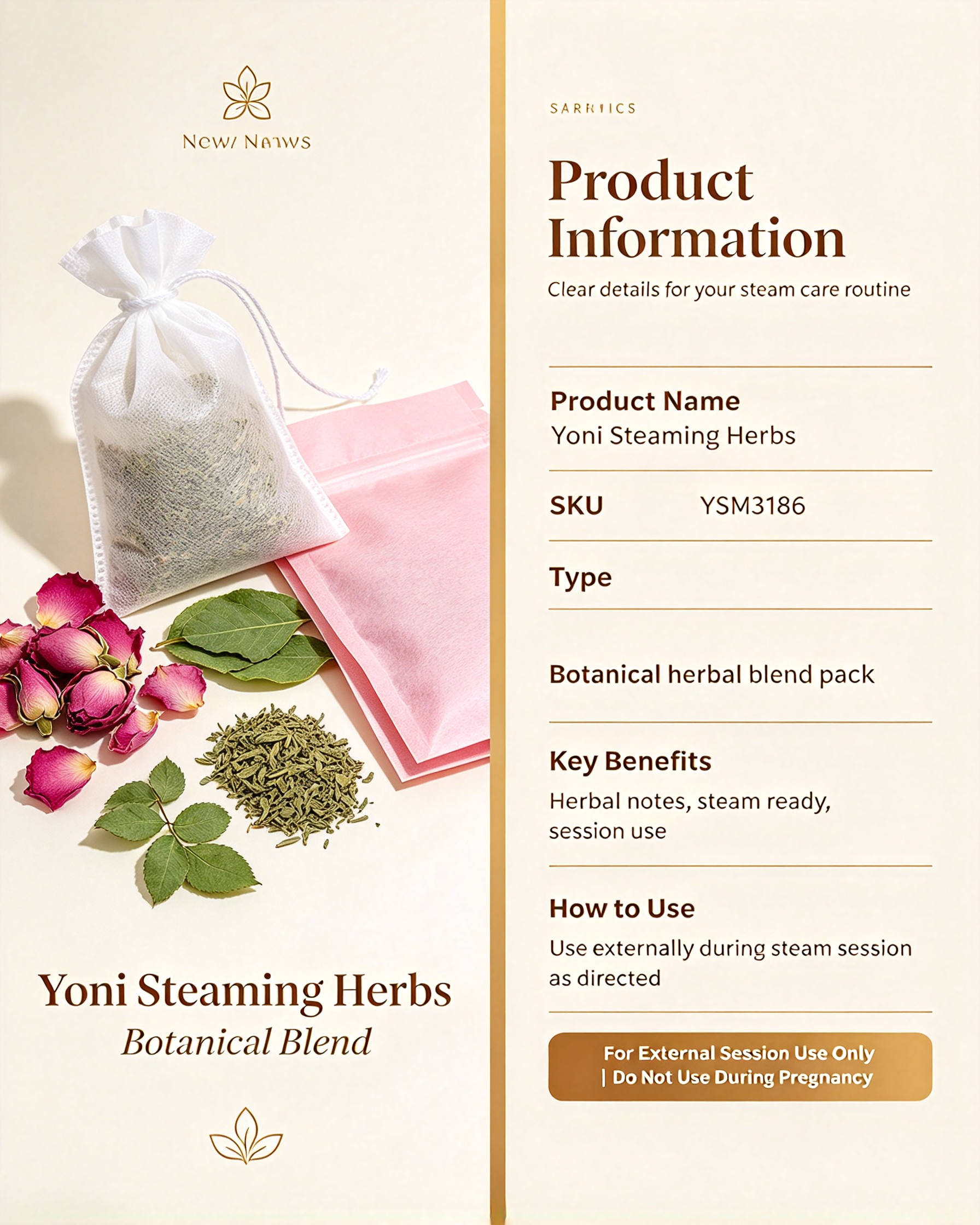 Yoni Steaming Herbs | Botanical Herbal Blend for Steam Session