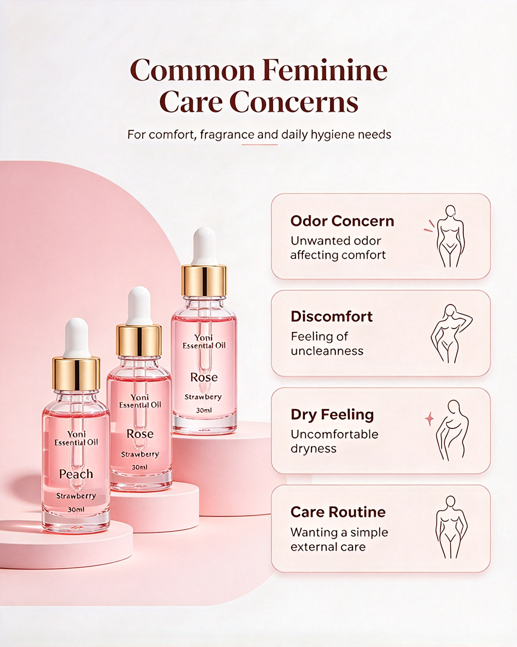 Yoni Pink Essential Oil 30ml | Gentle Feminine Care Oil