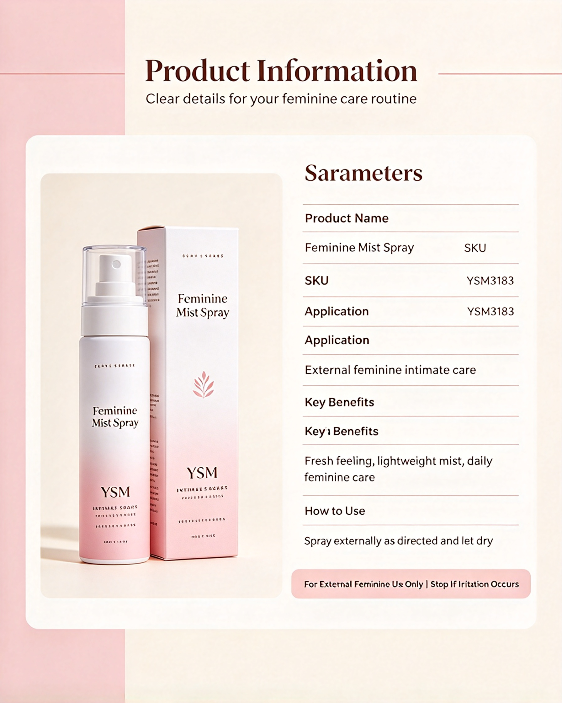 Feminine Mist Spray | Gentle Intimate Fresh Mist for Daily Care