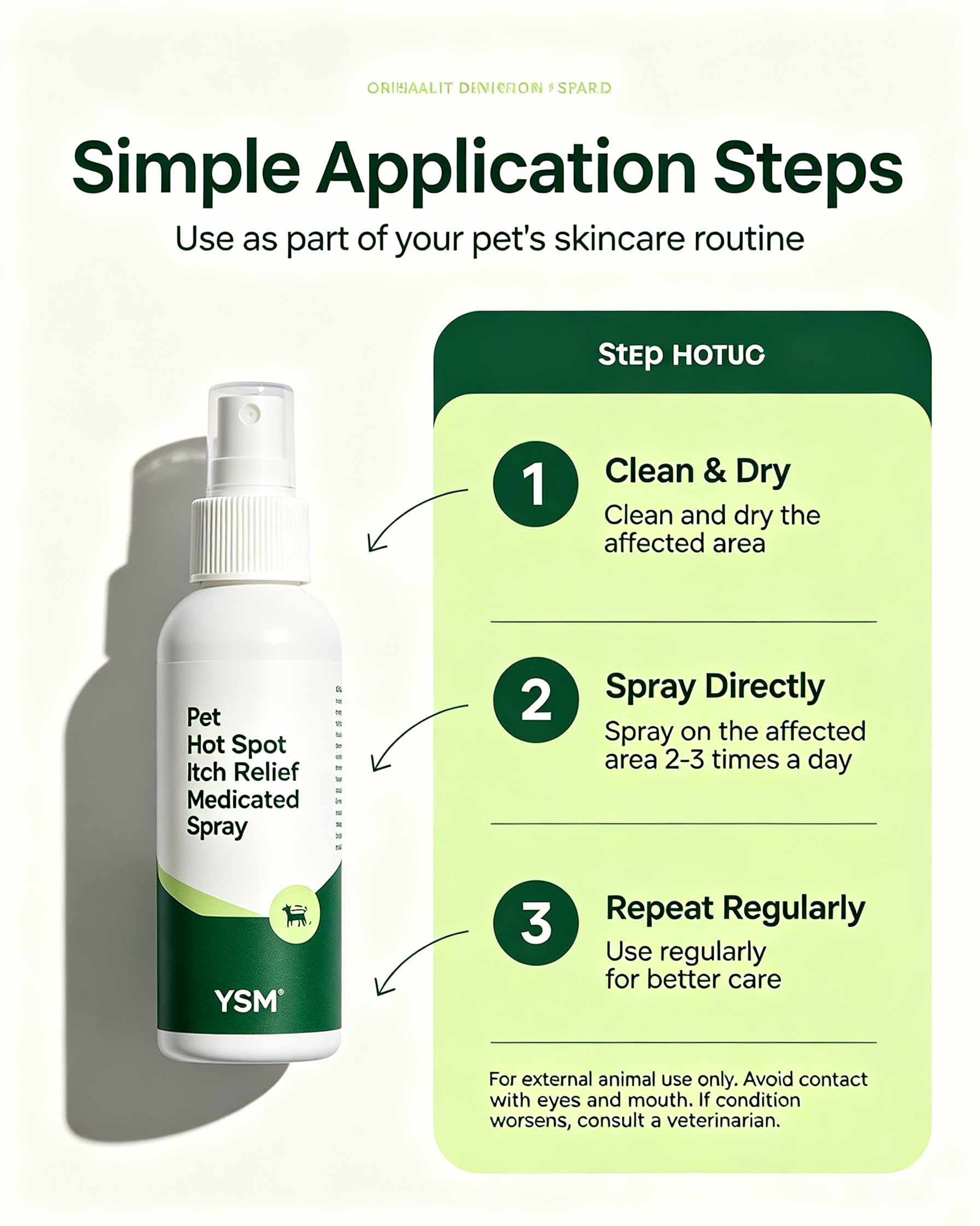 Pet Hot Spot Itch Relief Medicated Spray | Dog & Cat Skin Care
