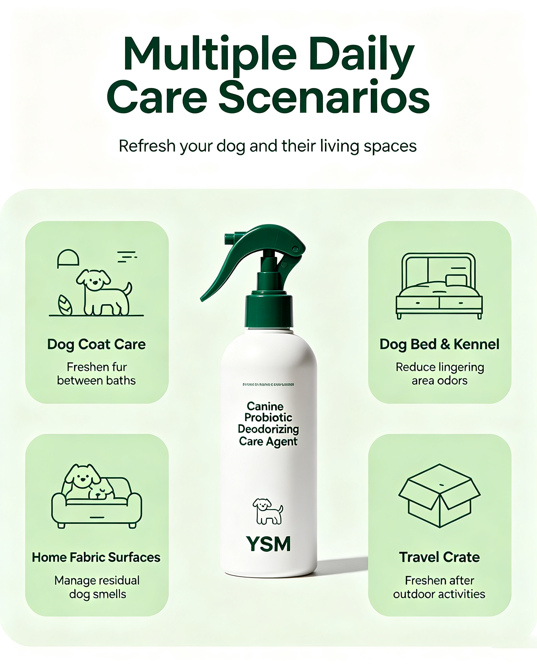 Dog Probiotic Deodorizing Care Agent | Skin & Odor Care For Dogs