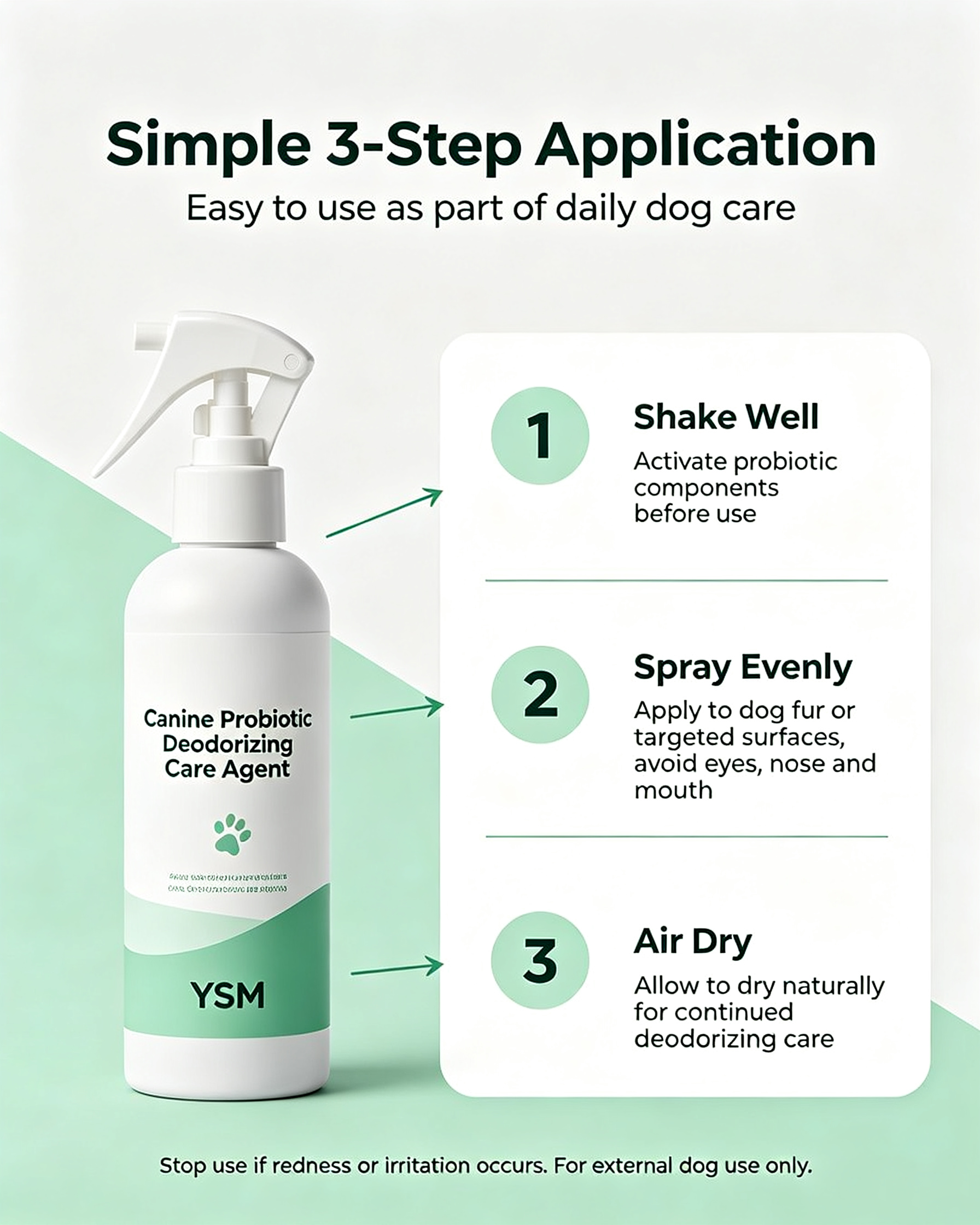 Dog Probiotic Deodorizing Care Agent | Skin & Odor Care For Dogs