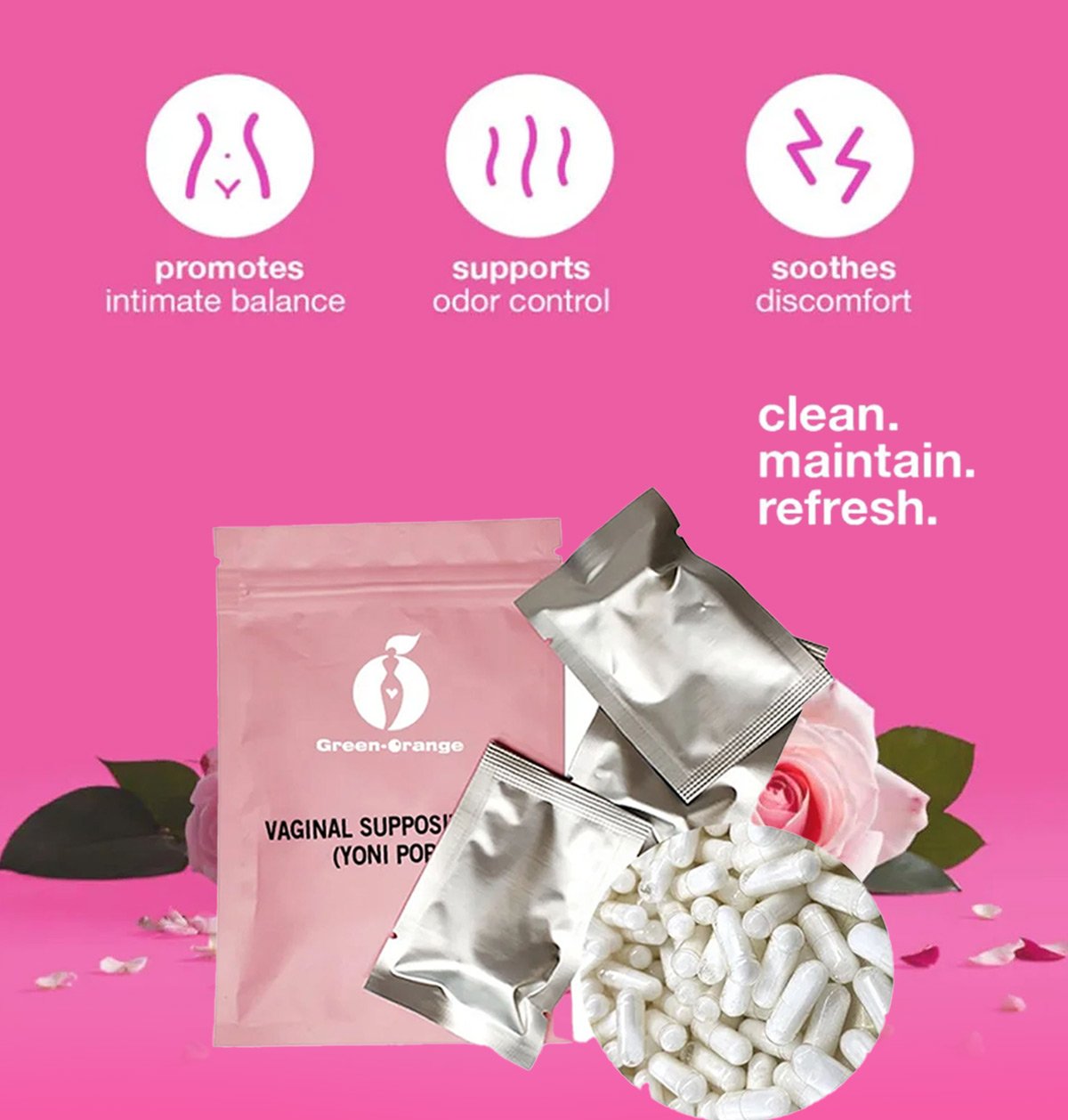 Yoni Pops Capsules Wholesale | Private Label Feminine Care Capsules, Sachet & Bottle Packaging, Low MOQ OEM Factory