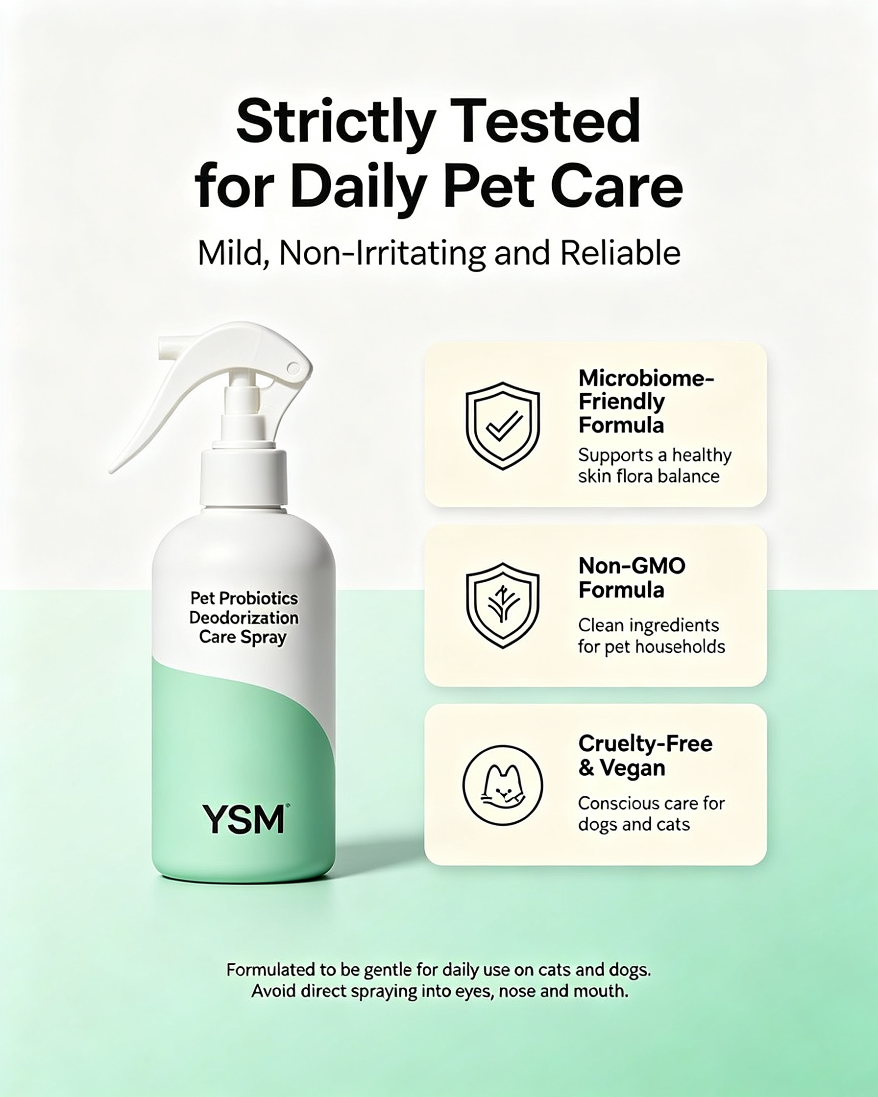 Pet Probiotics Deodorization Care Spray for Dogs & Cats | Natural Pet Odor Spray
