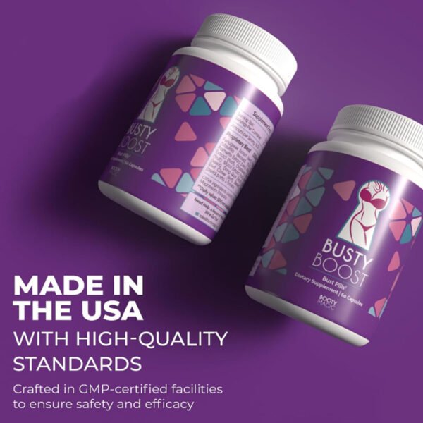 Busty Boost Breast Enhancement Cream – Natural Firming & Lifting Cream for Fuller, Firmer Breasts – Infused with Maca Root, Wild Yam, Guggul Resin & Gotu Kola